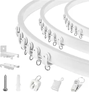 Ceiling Curtain Track Flexible Bendable Curtain Track Wall Mount Curved 10Ft - Picture 1 of 12