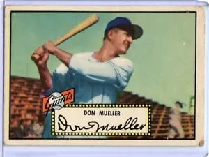 1952 Topps Don Mueller New York Giants #52 negro ⭐️💥🎯 en muy buen estado - Imagen 1 de 2