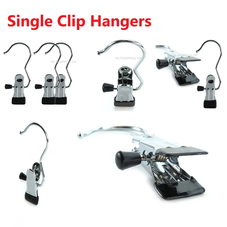 Chrom Metall Mantelaufhänger, Einzelclip für Schal, Gürtel, Handschuhzubehör  - Bild 1 von 1