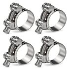 4 Pcs 17-19mm Stainless Steel T-Bolt Clamp Heavy Duty T Hose Clamp for Hose