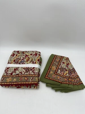 New Pottery Barn Couleur Nature Noel 90” X  90” Tablecloth & 6 Napkins - Image 1 of 4