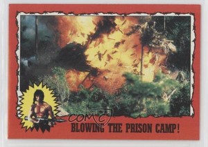 1985 Topps Rambo: First Blood Part II Blowing the Prison Camp! #49 o1h