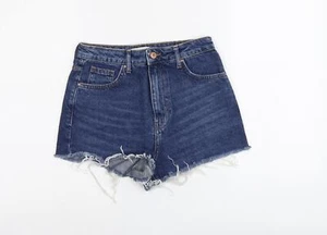 FOREVER 21 Womens Blue Cotton Blend Hot Pants Shorts Size W24 L3 - Picture 1 of 10