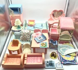 Playskool Victorian Mansion Dollhouse Furniture lot 33 COZY KITCHEN RUG BABY Toy