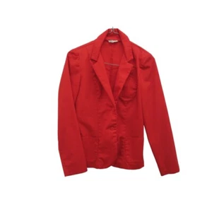 Vintage 80s Nancy G Girls Red Cotton Blazer Size 29 ( 9-10 years) - Picture 1 of 9