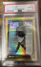 2021 Panini Donruss Press Proof Premium Justin Fields Rc #253 PSA 10