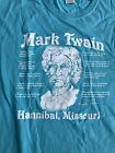 T-Shirt Mark Twain Hannibal Missouri Zitate 2XL einzelner Stich schwere Baumwolle HD
