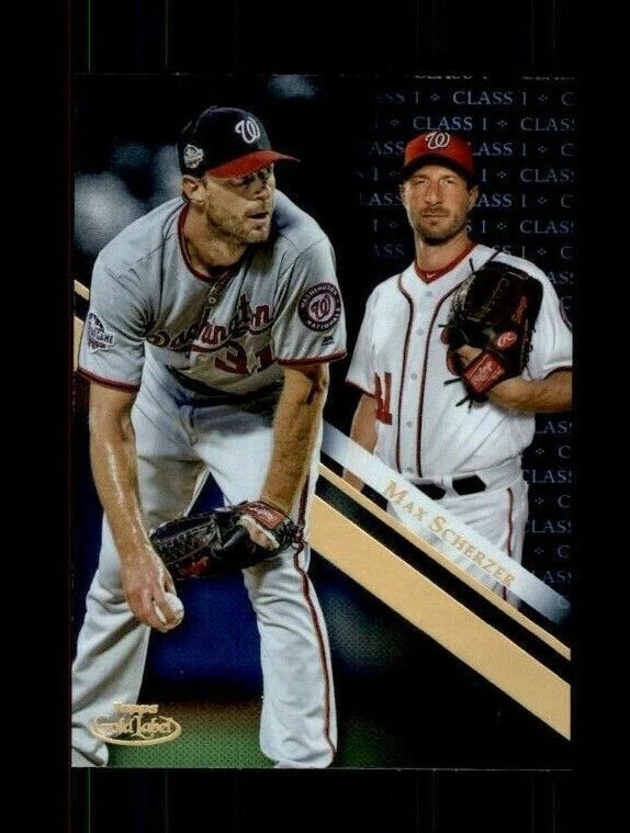2019 Topps Gold Label Class 1 Black #63 Max Scherzer (ref 103410) - Image 1 of 1