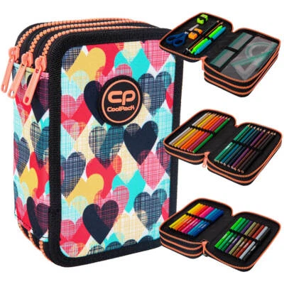 COOLPACK 3fach 44-teilig Mäppchen Federmappe Federtasche JUMPER 3 CHOCOLOVE