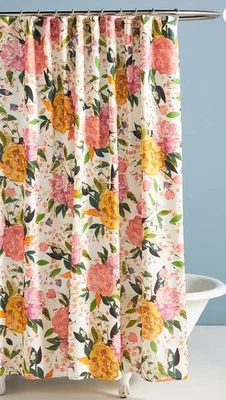 "Cortina de ducha floral Anthropologie Rosamelle NUEVA, preciosa, cuadrada de 74""" Foto 1 de 4