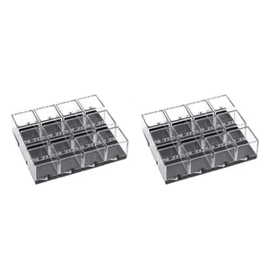 2 Count Rock Storage Organizer Astuccio Esemplari Piccola Collezione Espositore - Foto 1 di 12