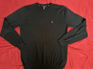 VOLCOM Uperstand Sweater Men’s Black Size L Lightweight Standard Fit - Picture 1 of 9