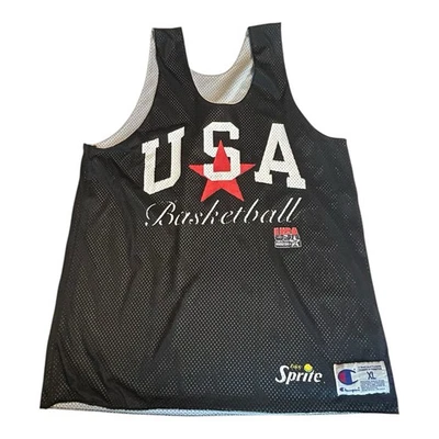 Vintage Champion Basketball Vest Dream Team made in USA black mesh 90s Mens XL - Image 1 of 4