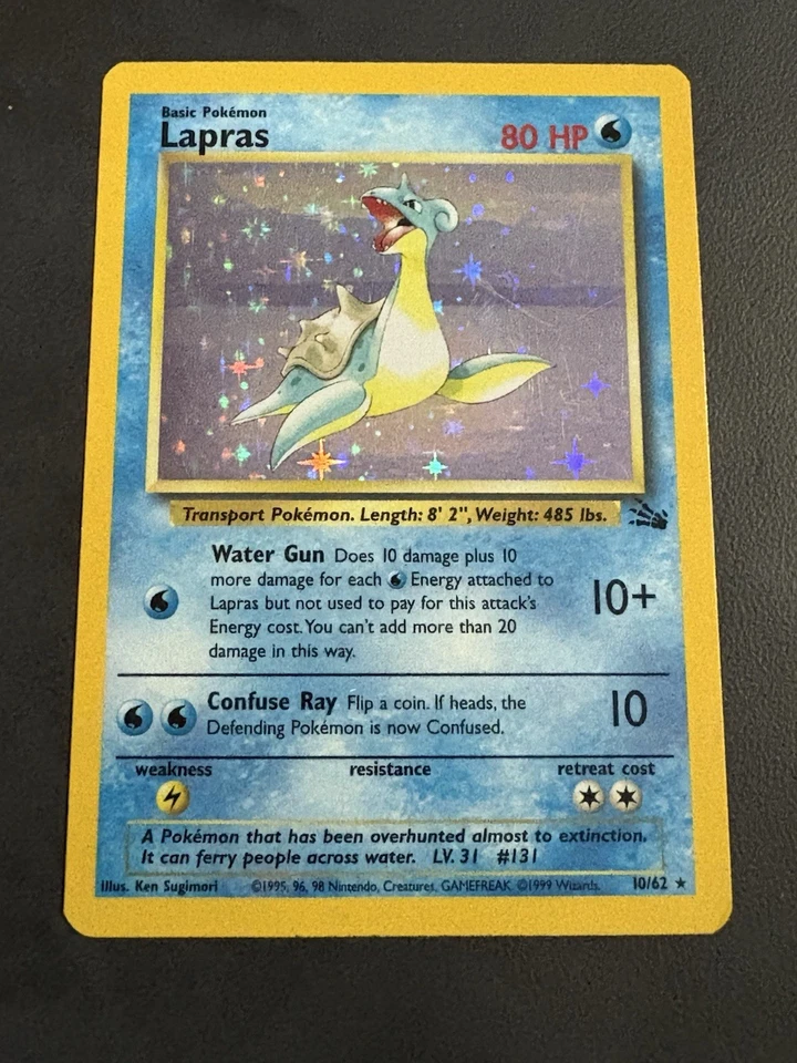 Lapras Basic Pokémon Halo RARE 10/62 First Edition - Image 1 of 4