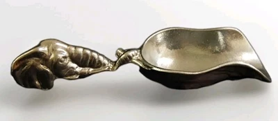 ВИНТАЖНЫЙ КУХОННЫЙ СОВОК 1998 ARTUR COURT С ГОЛОВОЙ СЛОНА СЕРЕБРИСТЫЙ ТОН 7"" - Изображение 1 из 4