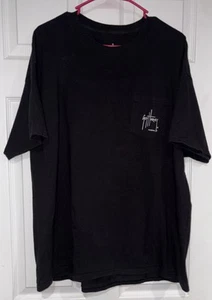 Mens Guy Harvey T-shirt Black Pirate Skull Shark Logo Pocket Short Sleeve XL - Picture 1 of 5