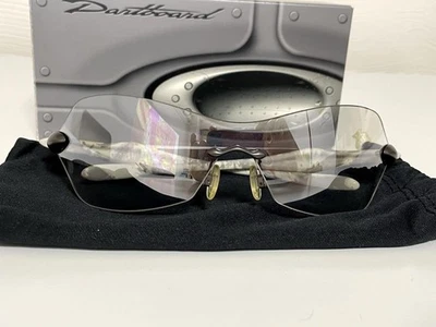 Oakley DARTBOAT sunglasses White Camo frame Titanium Clear lens used discontinu - Image 1 of 4