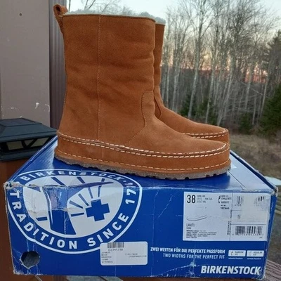 Birkenstock Lahti Botas de Gamuza de Oveja Genuinas Marrón Talla 38 Estrechas / EE. UU. 7 - 7.5 Foto 1 de 4