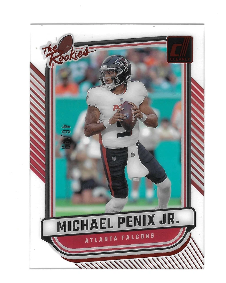 MICHAEL PENIX JR. 2024 CLARAMENTE DONRUSS " LOS NOVATOS" ROJO PARALELO RC /99 $25 Foto 1 de 1