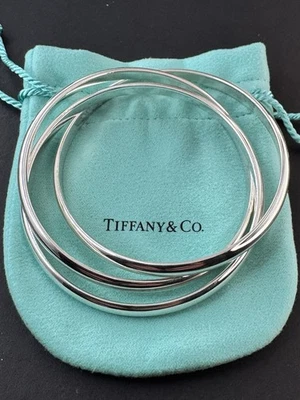 Tiffany & Co. - Brazalete Brazalete Plata Esterlina Triple Anillos Entrelazados Foto 1 de 4