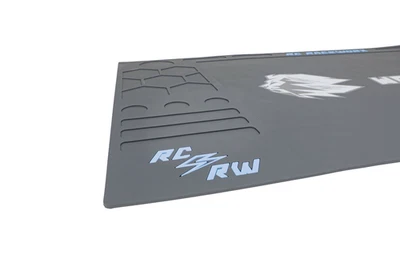 RC Raceworx Flight Deck Pit Mat 23x48 - Team Edition Black and Blue - Image 1 of 4