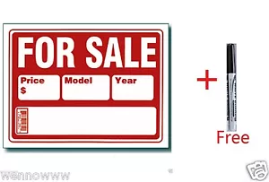 Buy 5 Pcs 9x12 Inch Plastic "For Sale"Sign GET a Free erasable marker - Picture 1 of 1