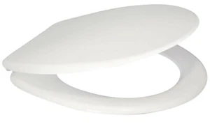 WC Sitz mit Absenkautomatik WC-Deckel Klobrille Duroplast Toilettendeckel weiß - Bild 1 von 4