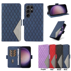 For Samsung Galaxy "S" Series Magnetic Leather Flip Stand Card Wallet Case Cove - Picture 1 of 11
