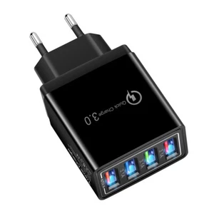 USB charge rapide rapide 4 Ports LED chargeur de téléphone adaptateur secteur ue - Zdjęcie 1 z 11