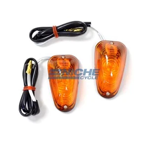 Universal Flush Mount Fairing Deco Turn Signals Lights Marker 12 Volt Amber - Picture 1 of 2