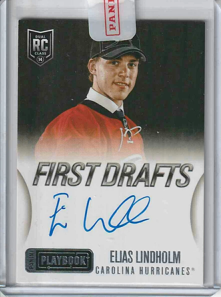 2013-14 Panini Playbook Hockey First Drafts Autograph Elias Lindholm - Image 1 of 1