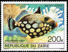 Scott # 980 - 1980 - ' Tropical Fish ', Balistoides Niger