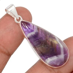 Natural Chevron Amethyst 925 Sterling Silver Pendants Jewelry CP73056 - Picture 1 of 1