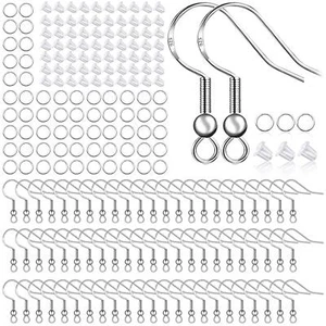 925 Sterling Silver Earring Hooks for Jewelry Kit Making Supplies 120Pcs/60Pairs - Picture 1 of 7