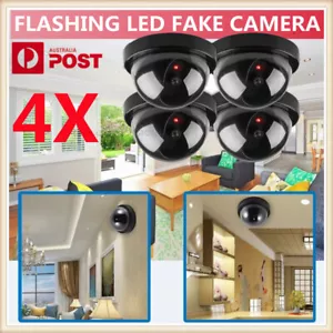 4PCS Dummy Fake Camera Surveillance CCTV Security Dome Camera Flashing LED Light - Picture 1 of 12