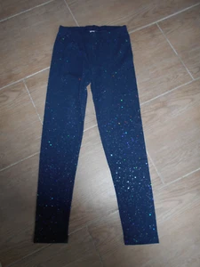 NEU !!! Mädchen Leggins , dunkelblau mit Glitzer Gr. 146 Yigga - Bild 1 von 4