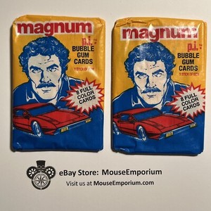 Vintage 1983 Donruss Magnum P.I. Trading Cards Tom Selleck Ferrari TWO WAX PACKS