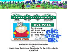 South-Park Bus Pass Credit Card Skin SMART Card Sticker Decal Cover