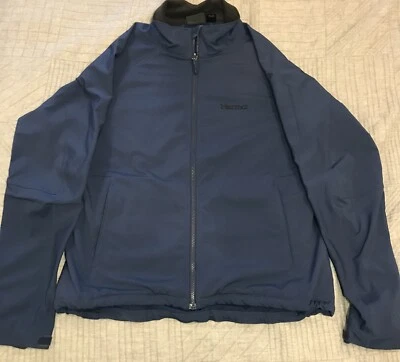 MARMOT X-Large Jacket Lightweight Softshell Full Zip Stretch Poly Navy - Image 1 of 4