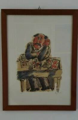 FRANZ BORGHESE - Litografia A Colori - rara p.a. - Immagine 1 di 3