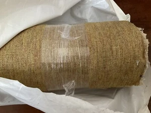 Maharam Hewn Cider Woven Linen Wool Upholstery Fabric Roll 18 Yrds New Tan 62” - Picture 1 of 10