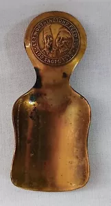 Vintage kleine Messing Werbung Schaufel Löffel Lass Worthingtons dich füttern 1938 - Bild 1 von 4