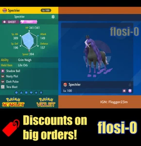 6IV Spectrier Pokemon Scarlet and Violet - Picture 1 of 1
