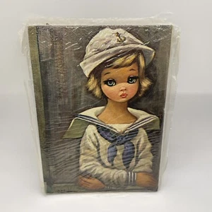 Eden Vintage Print Set 2 MID Century Modern Big Eye Sailor Girl Jester Sealed - Picture 1 of 12