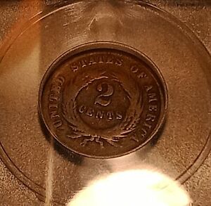 1865 2¢ Civil War Era "Union Shield" Two Cent Piece ICG Certified G6 No Problems
