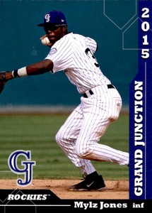 2015 Grand Junction Rockies Grandstand #14 Mylz Jones Palmdale California Card