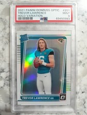 2021 DONRUSS OPTIC TREVOR LAWRENCE SILVER HOLO VARIATION RATED ROOKIE  PSA 9.