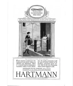 Hartmann Cushion Top Wardrobe Trunk Vintage 1924 Print Ad Racine Wisconsin - Picture 1 of 2