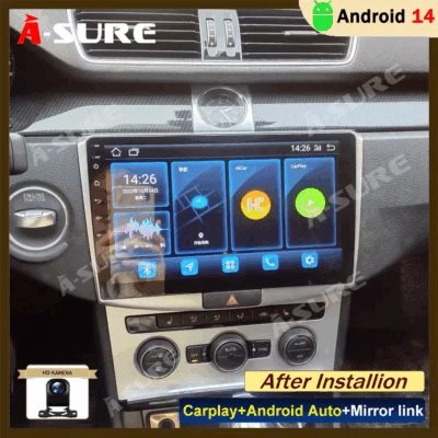 2+32GB Android 14 Autoradio Carplay GPS Navi +Kam für VW Passat B6 B7 Magotan CC - Bild 1 von 4