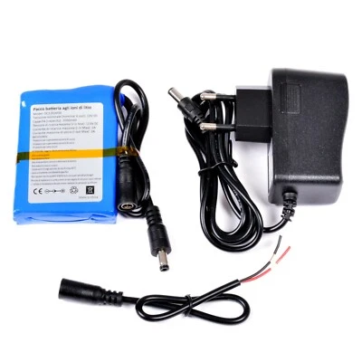 PACCO BATTERIA LITIO 12 VOLT 2000mAh 2Ah 12V RICARICABILE 78x47x15mm F2D1